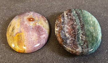 Indisk No Worry Stone /Bekymmer Sten, 35mm - Fancy Jaspis