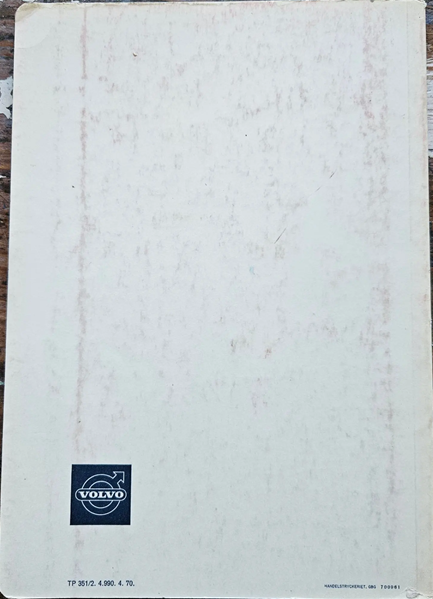 1970 Volvo Titan L 495 Instruktionsbok 4.70 - 2