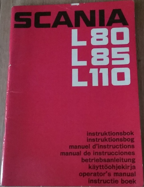 1971 Scania L 80, L 85, L 110 Instruktionsbok