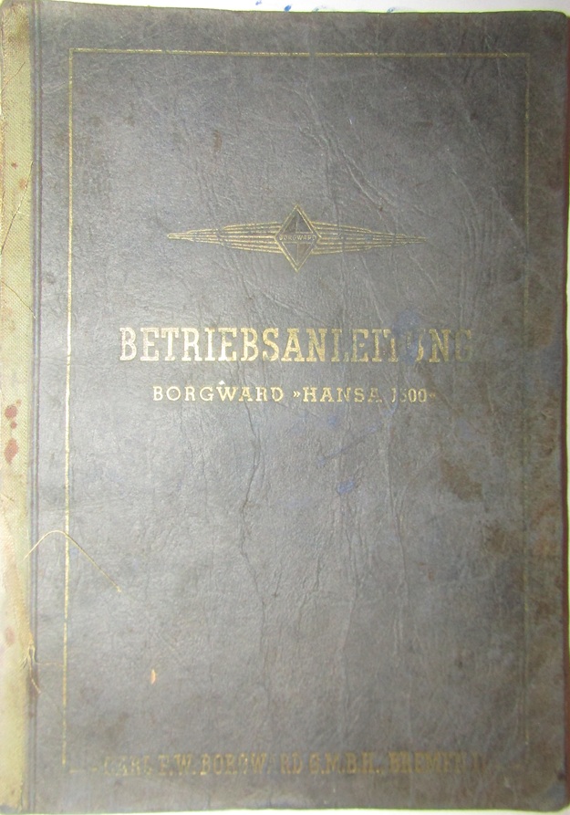 1951 Borgward Hansa 1500 Betriebsanleitung