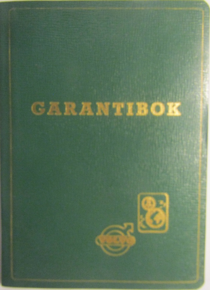 1960 Volvo BM Traktor Garantibok