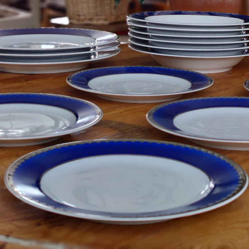  Marianne Royal Blue assiett från Fyrklövern