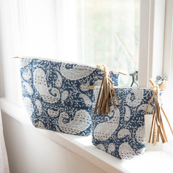 Chamois - Necessär Blockprint Navy storlek Small - 2