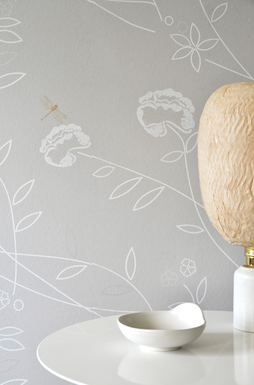 Tapet Vintage Flower Grey - 3