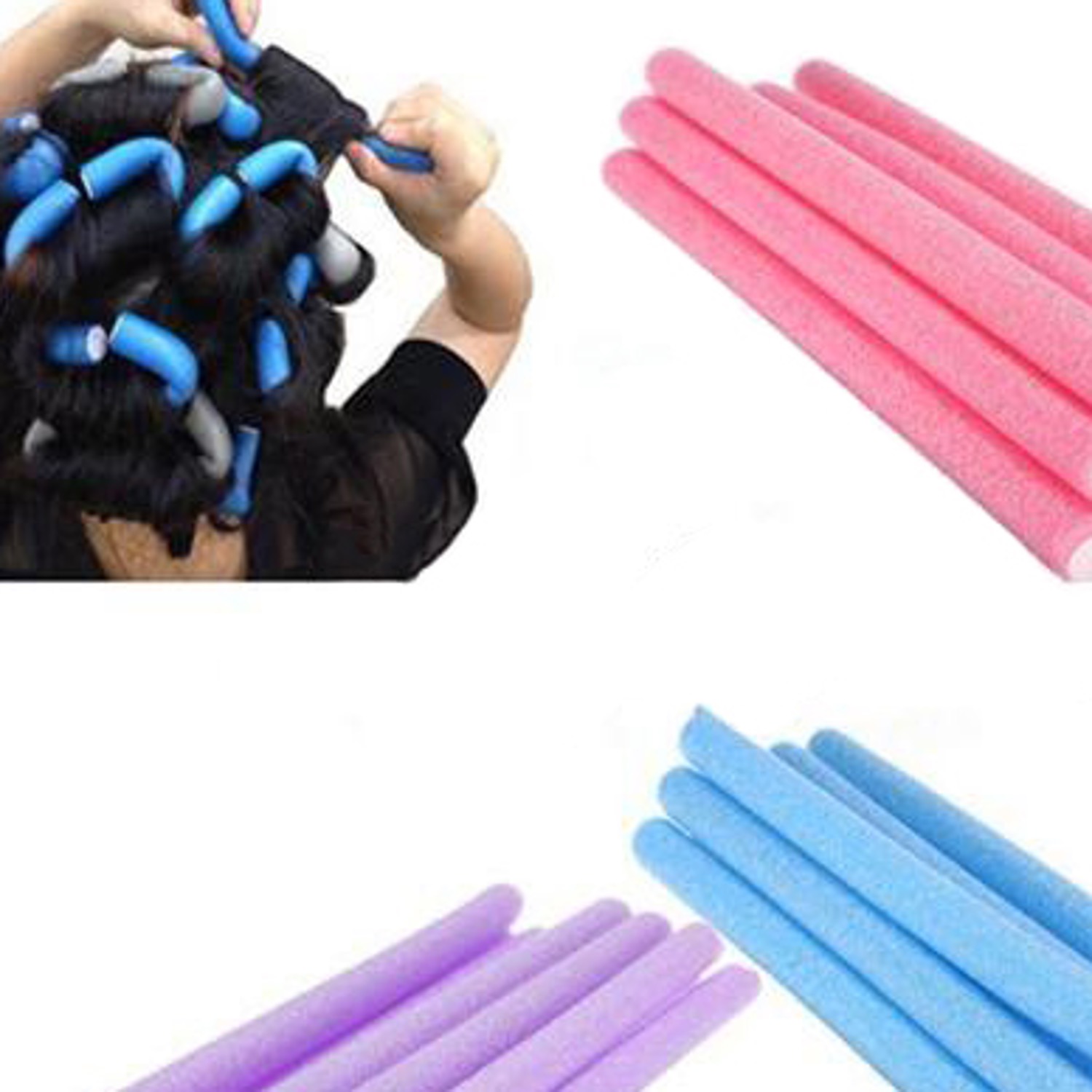 10 pack skumgummirullar, locka håret - 2