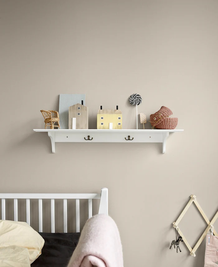 Hylla med krokar vit 20 x 60 cm Oliver Furniture - 4