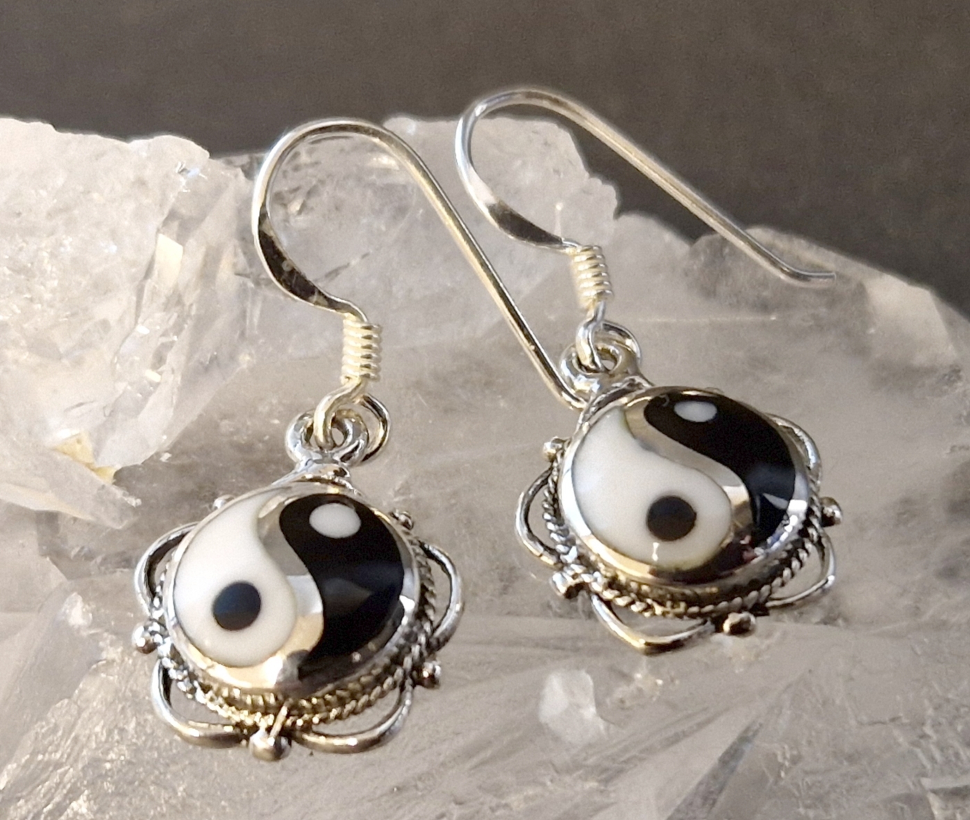 Örhängen i Silver - Yin Yang