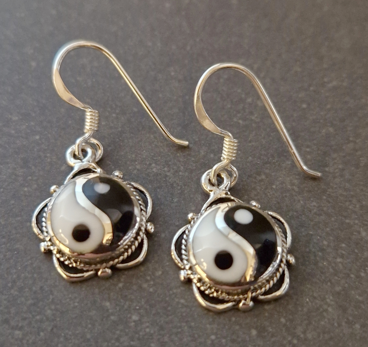 Örhängen i Silver - Yin Yang - 2