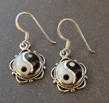 Örhängen i Silver - Yin Yang