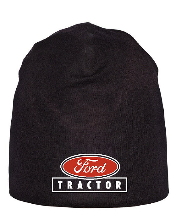 Svart mössa med klassisk logo i rött för traktorälskaren som föredrar Ford 