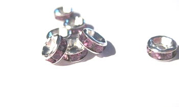 strass rondelle 8mm Old pink
