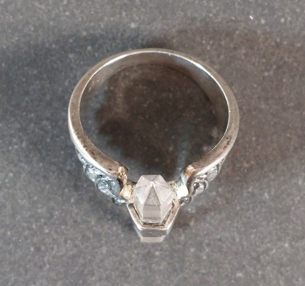 Ring i Silver med Bergkristallspets - Vingar - 3