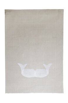 Handtryckt Poster Moby Vit 50x70 cm