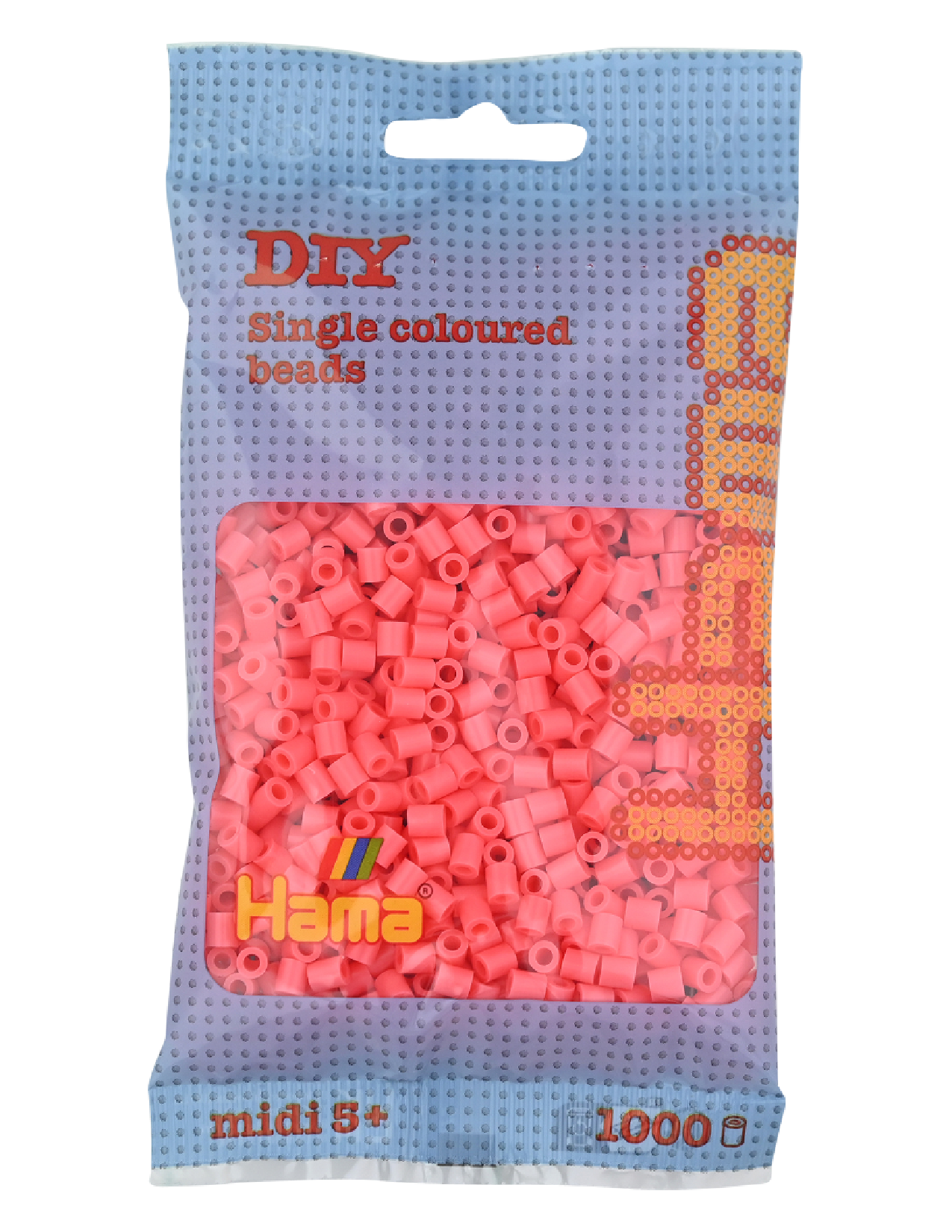 Hama 207-44 midi beads 1000pcs pastel red