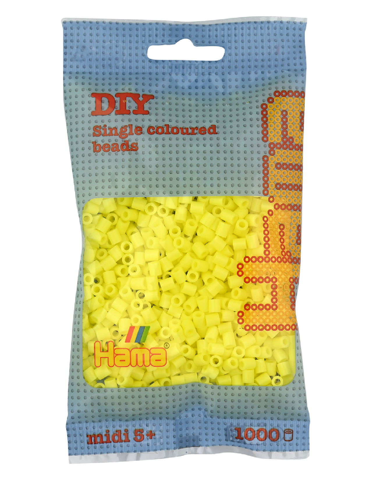 Hama 207-43 midi pärlor 1000st pastell gula