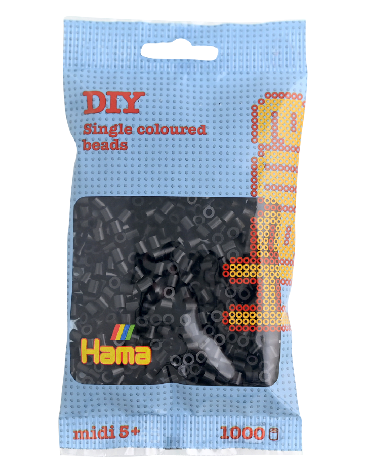Hama 207-18 midi beads 1000pcs black