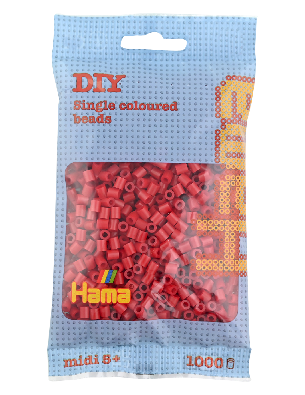 Hama 207-22 midi pärlor 1000st mörkröd / röd jul