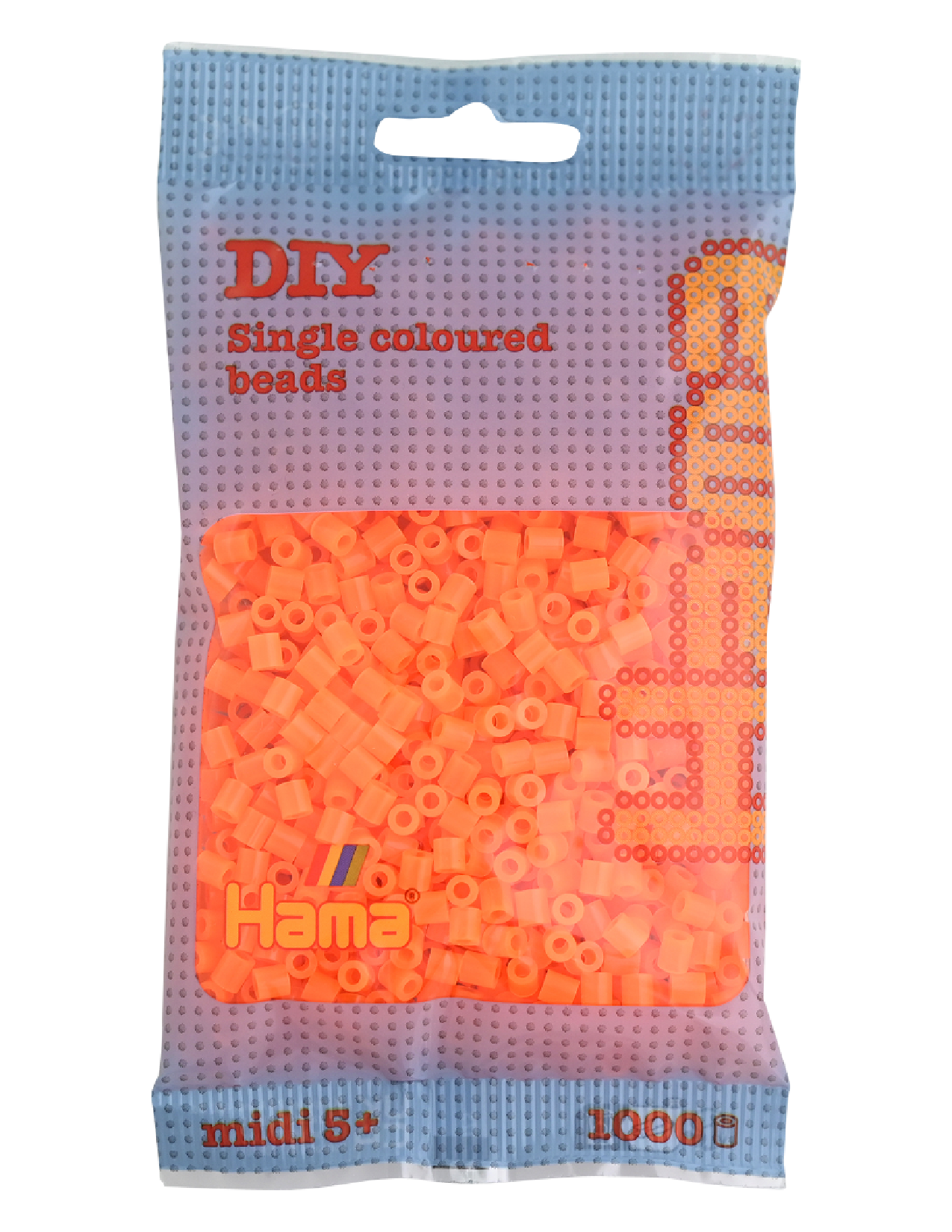 Hama 207-38 midi pärlor 1000st neonorange