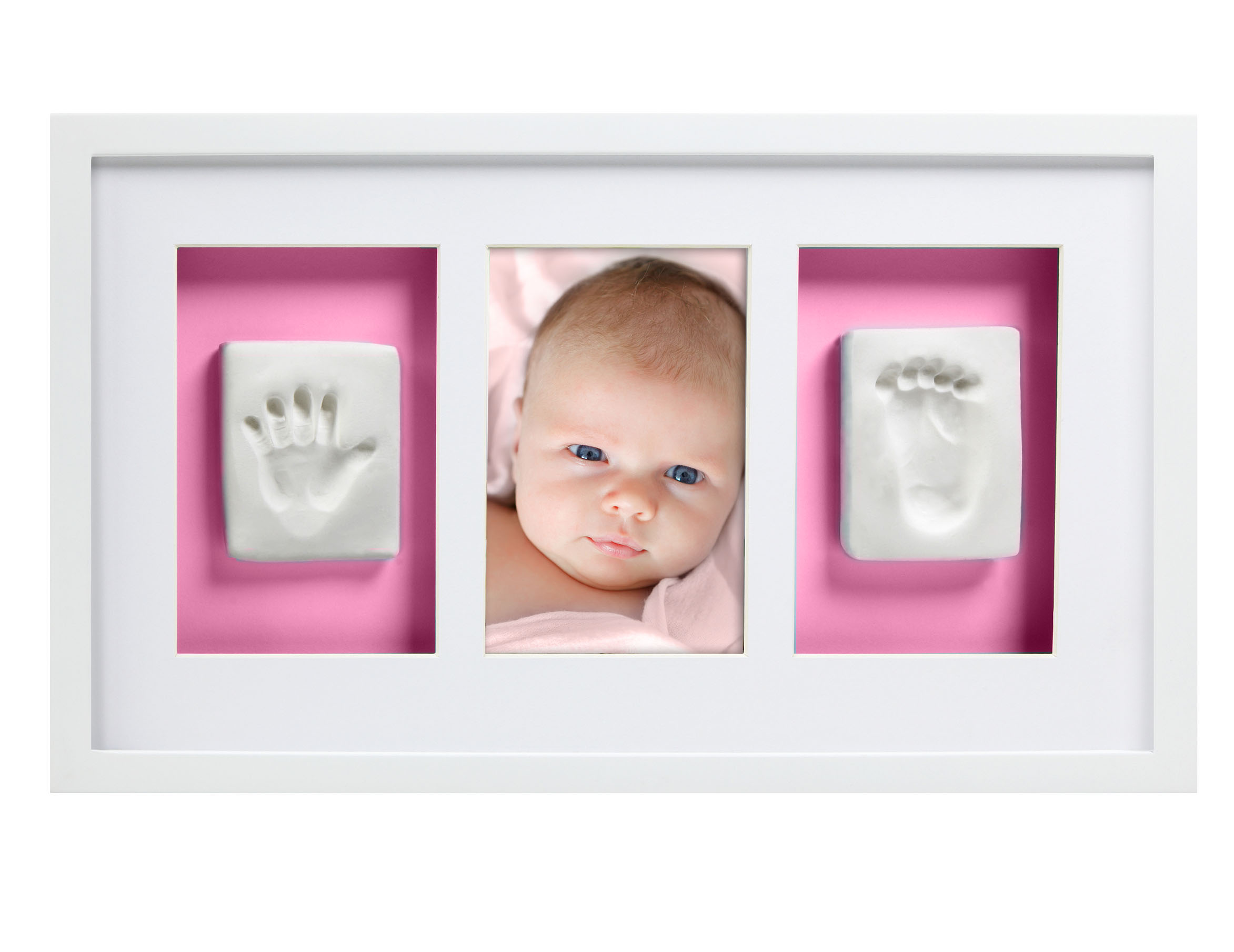 Babyprints Deluxe Wallframe Triple White
