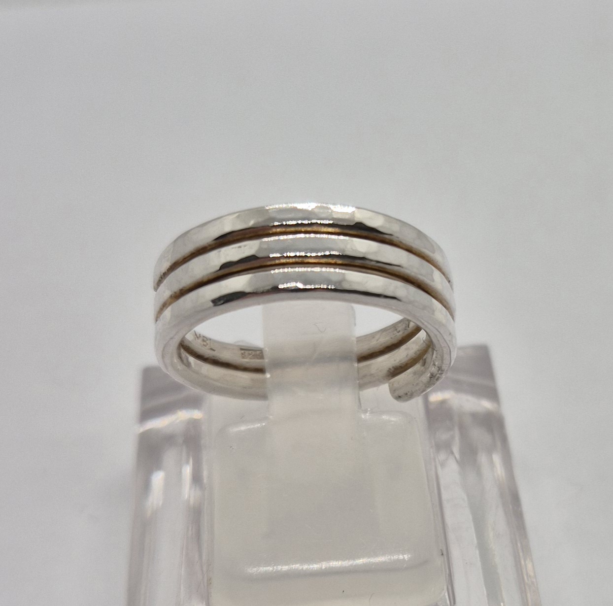 Hamrad trådring 3 varv - 925 Sterling Silver - 2