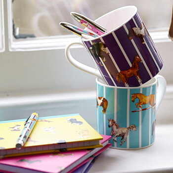 Mug Milly Green Horse Design Purple
