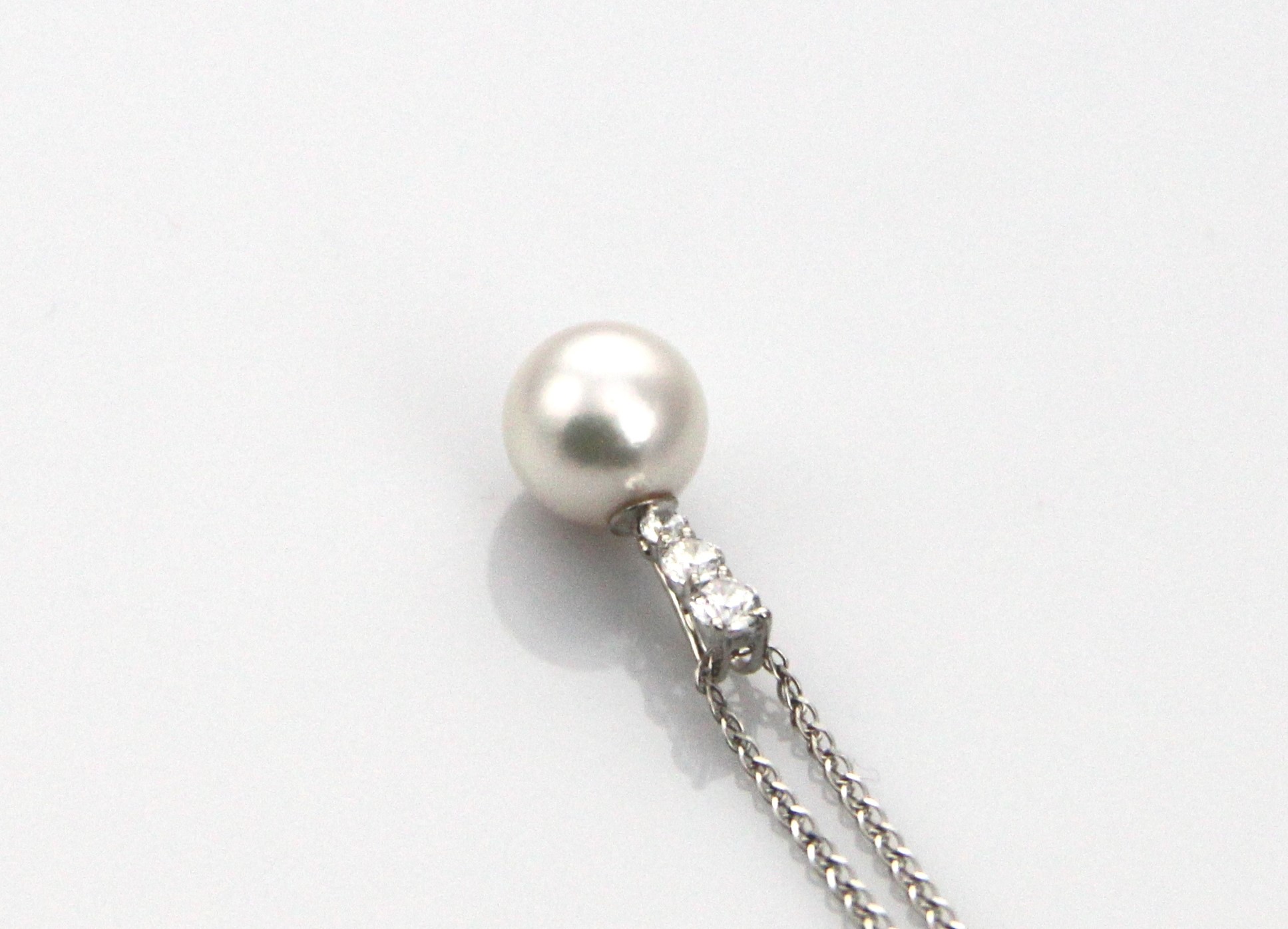 Perlenanhänger-Akoya in AAA-Qualität in Weißgold 8–8.5 mm - 2