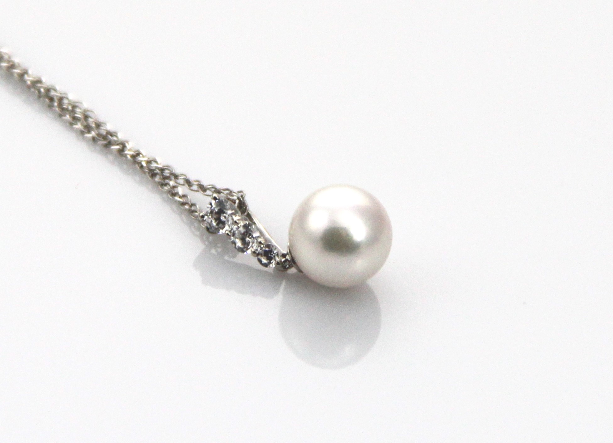 Perlenanhänger-Akoya in AAA-Qualität in Weißgold 8–8.5 mm - 3
