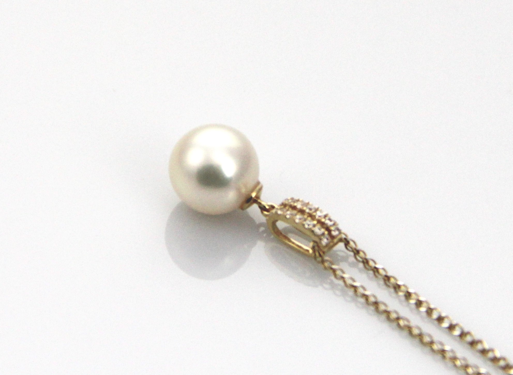 Perlenanhänger-Akoya in AAA-Qualität in 14 Karat Gold 8.5–9 mm - 2