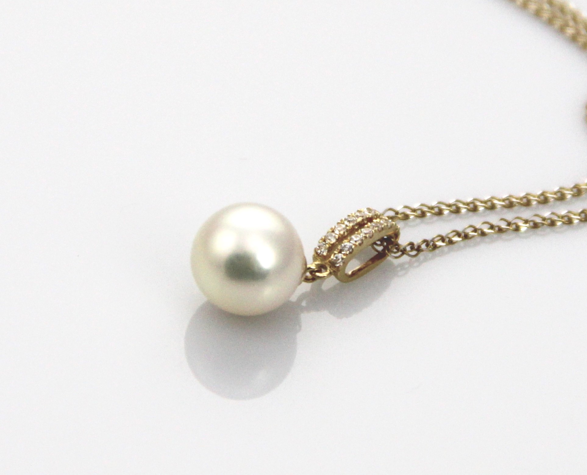 Perlenanhänger-Akoya in AAA-Qualität in 14 Karat Gold 8.5–9 mm