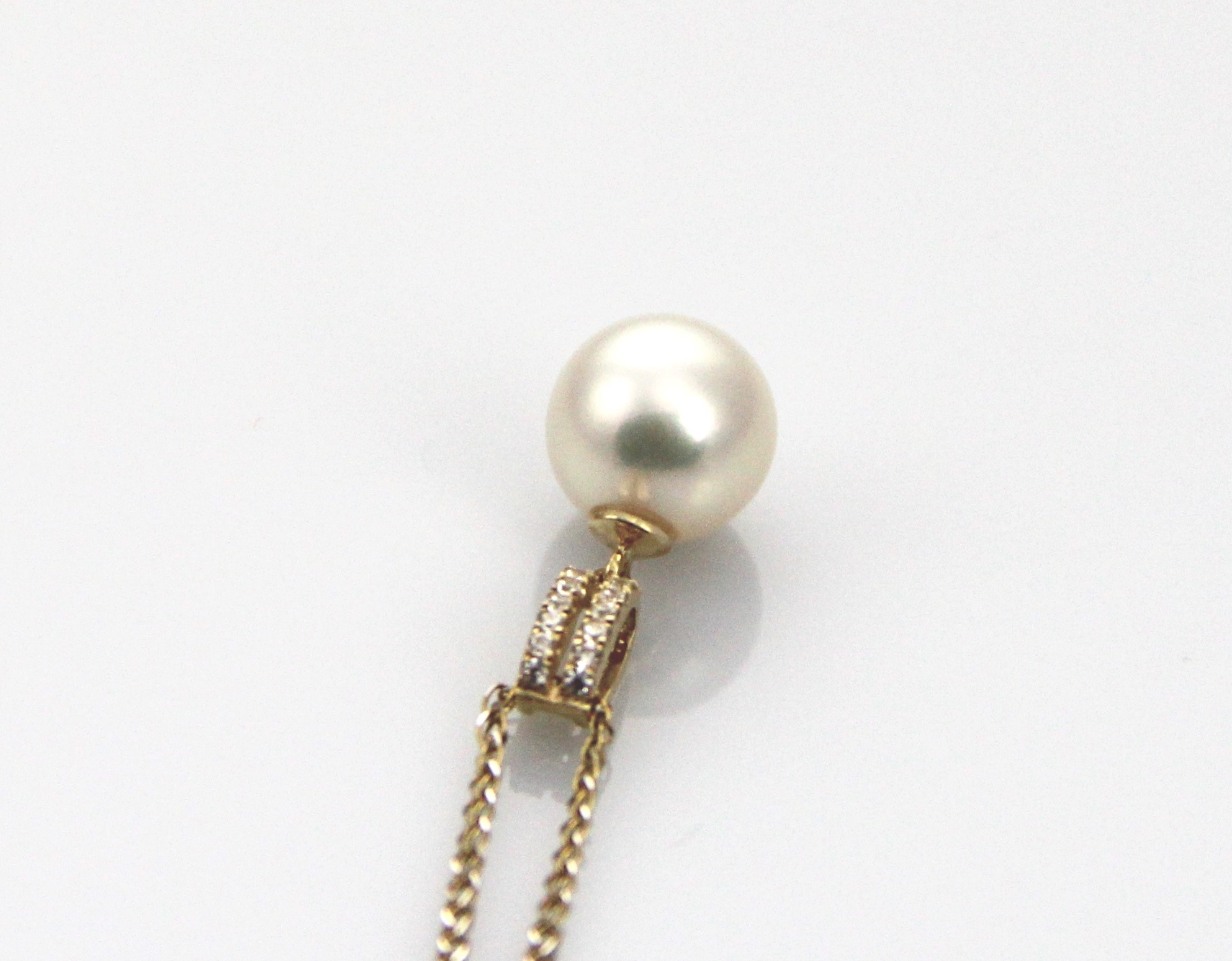 Perlenanhänger-Akoya in AAA-Qualität in 14 Karat Gold 8.5–9 mm - 4