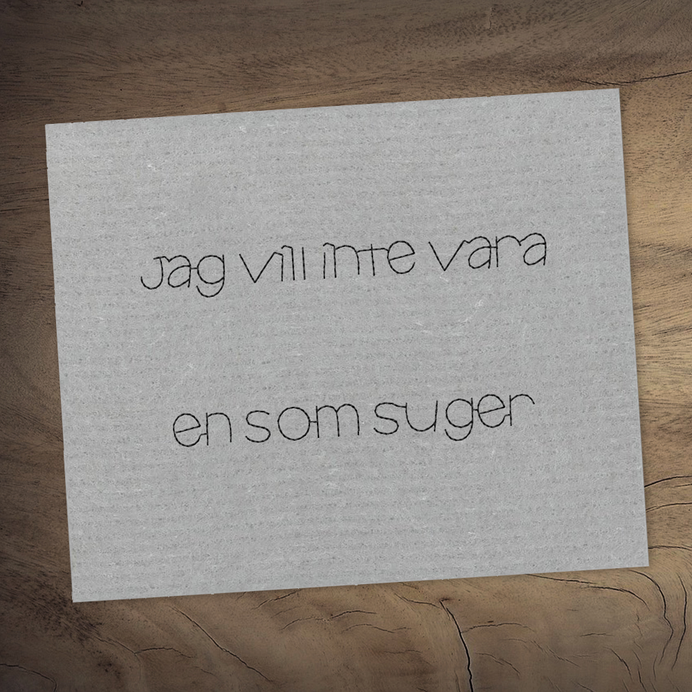 Disktrasa med brodyr - Jag vill inte vara en som suger