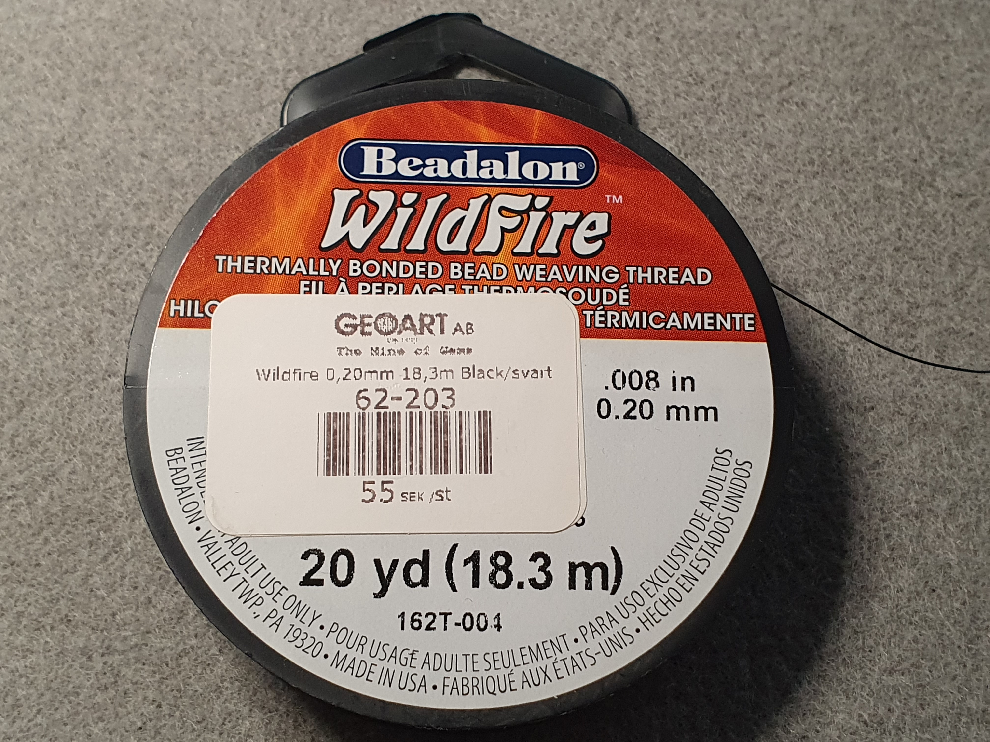 Wildfire 0,20mm 18,3m Black/svart