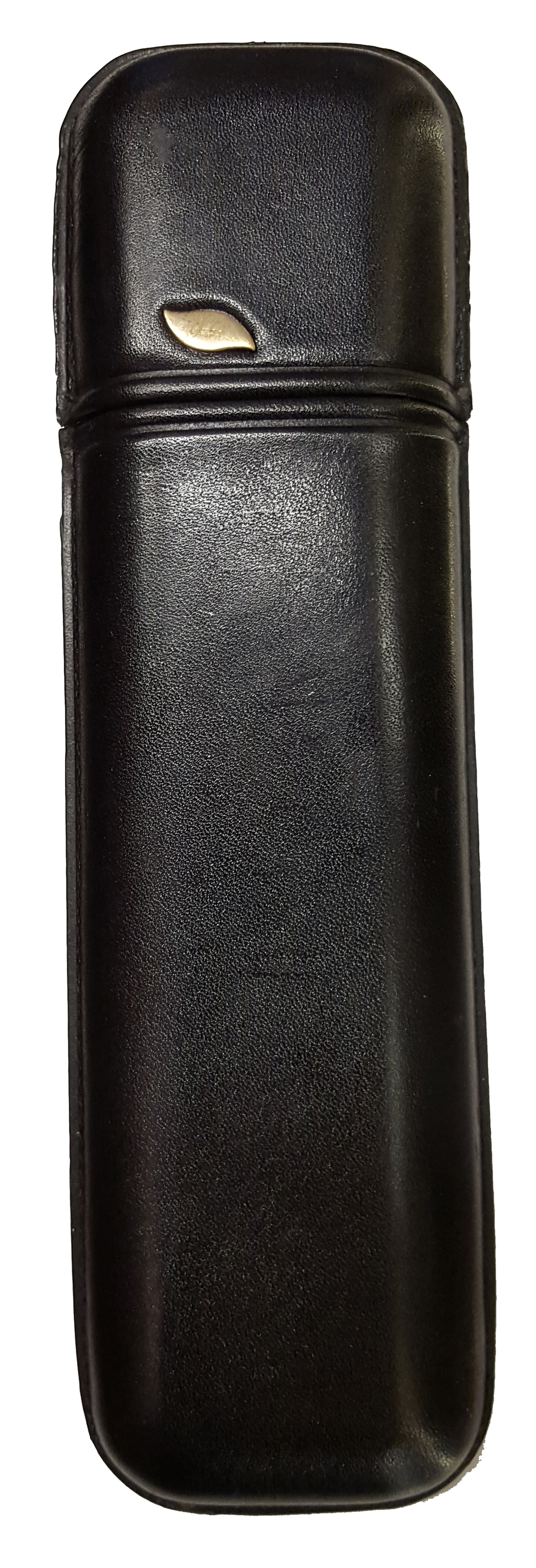 Vintage Läderfodral F:D Svart för 2 Cigarrer