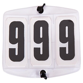 Competition Number Holder Premiere Square White
