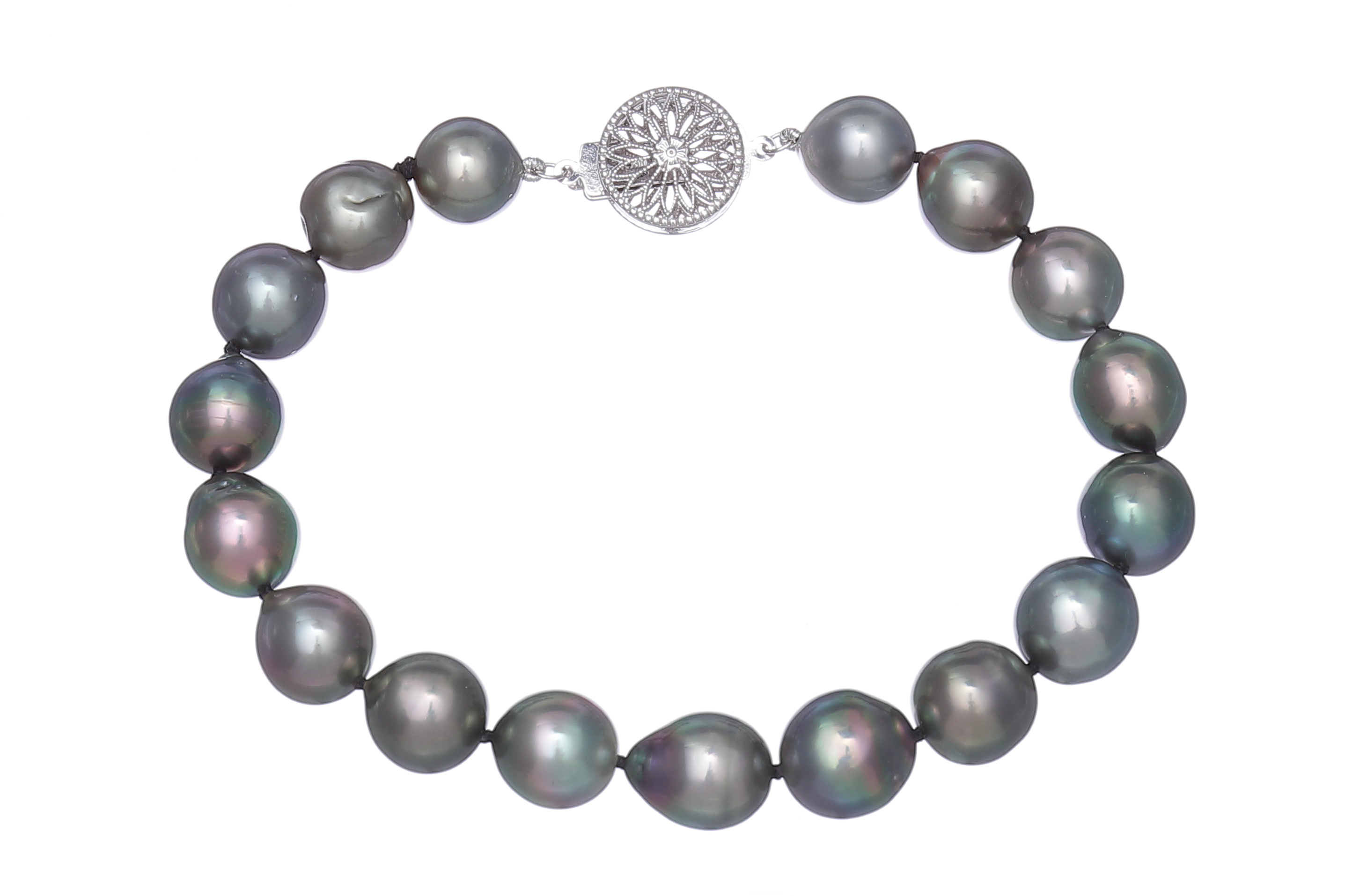 Armband aus Tahiti-Perlen mit Weißgold-Verschluss 9–11 mm - 3