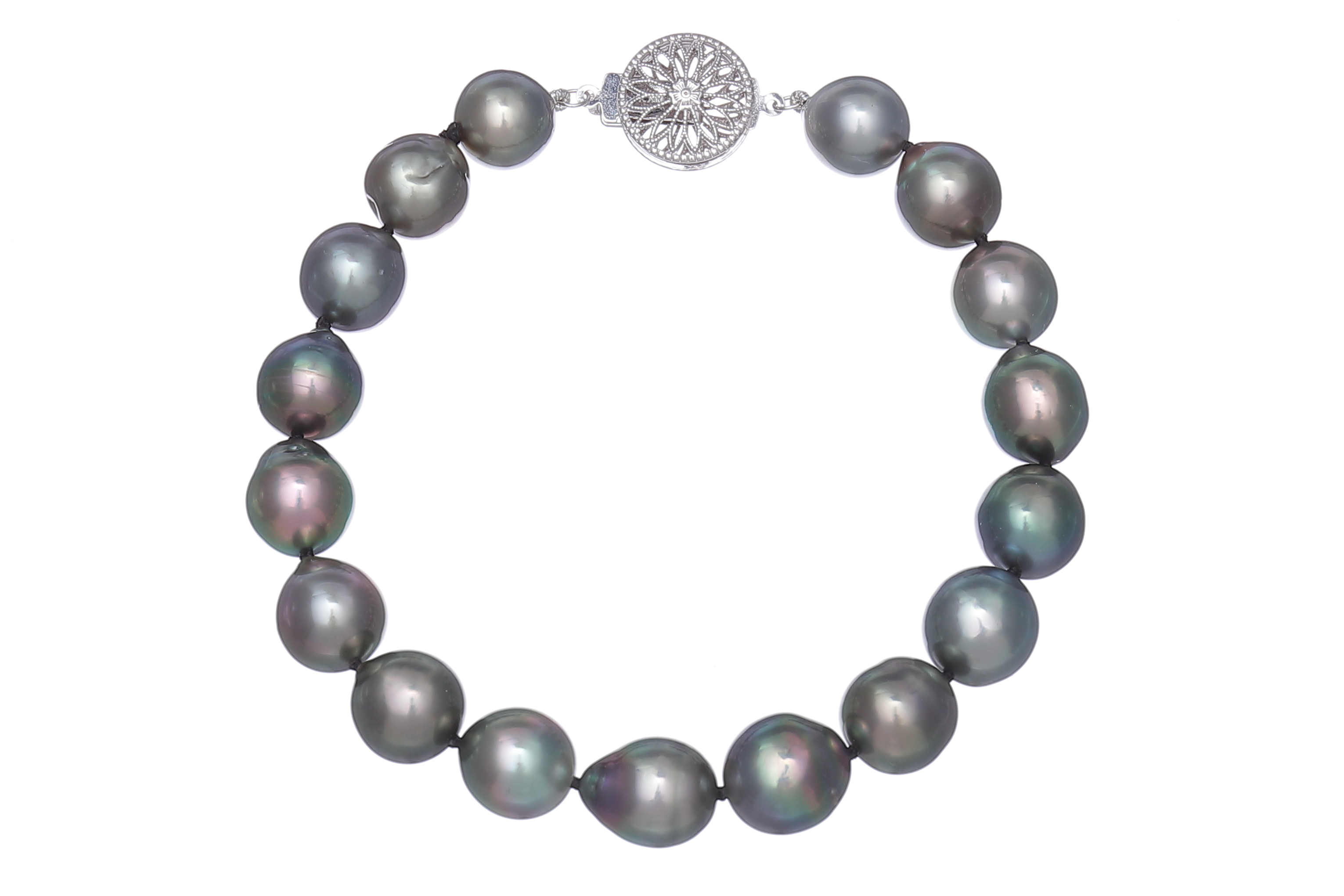 Armband aus Tahiti-Perlen mit Weißgold-Verschluss 9–11 mm - 5