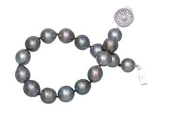 Armband aus Tahiti-Perlen mit Weißgold-Verschluss 9–11 mm