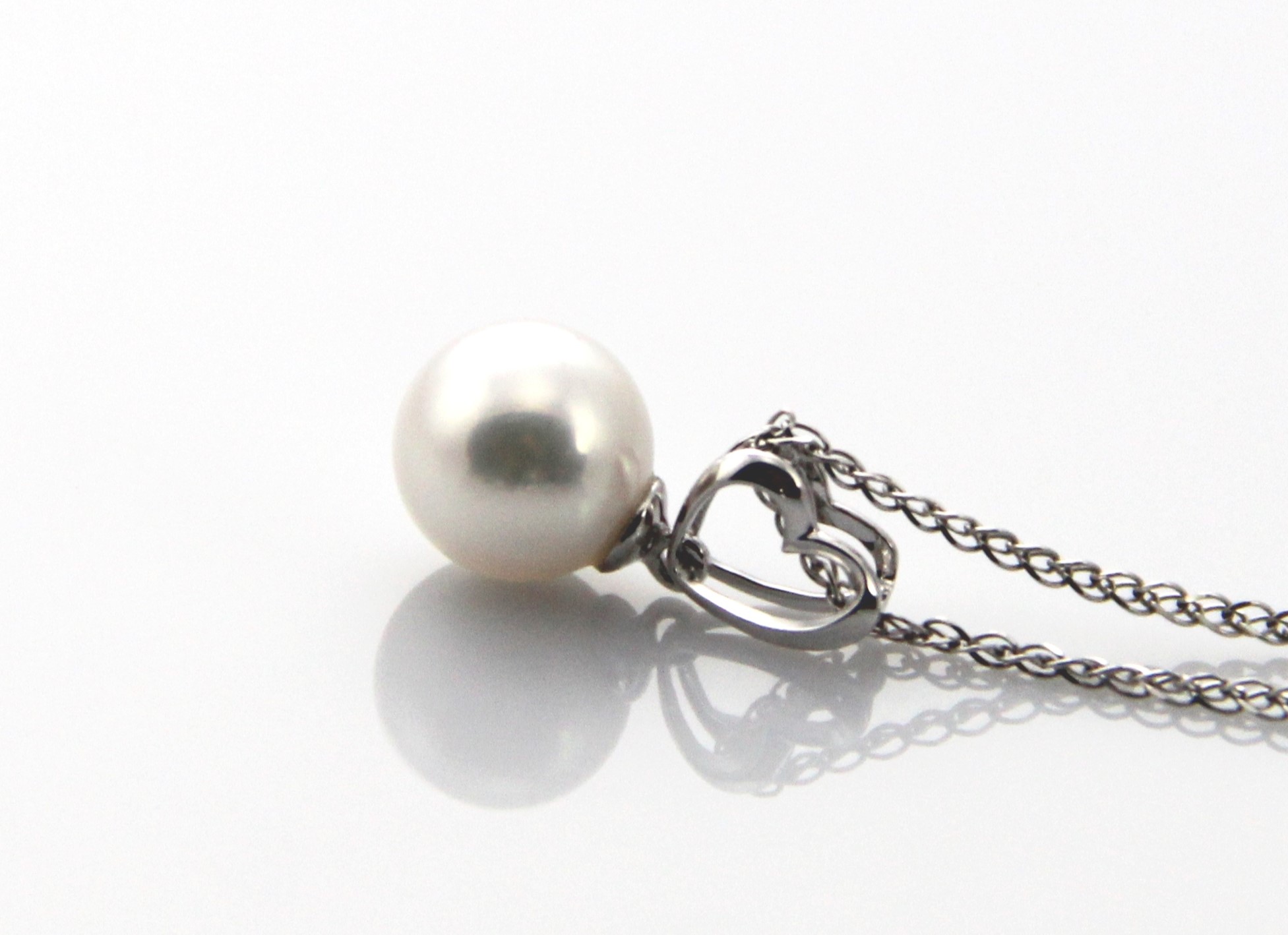 Perlenanhänger-Akoya in AAA-Qualität in Weißgold 8–8.5 mm