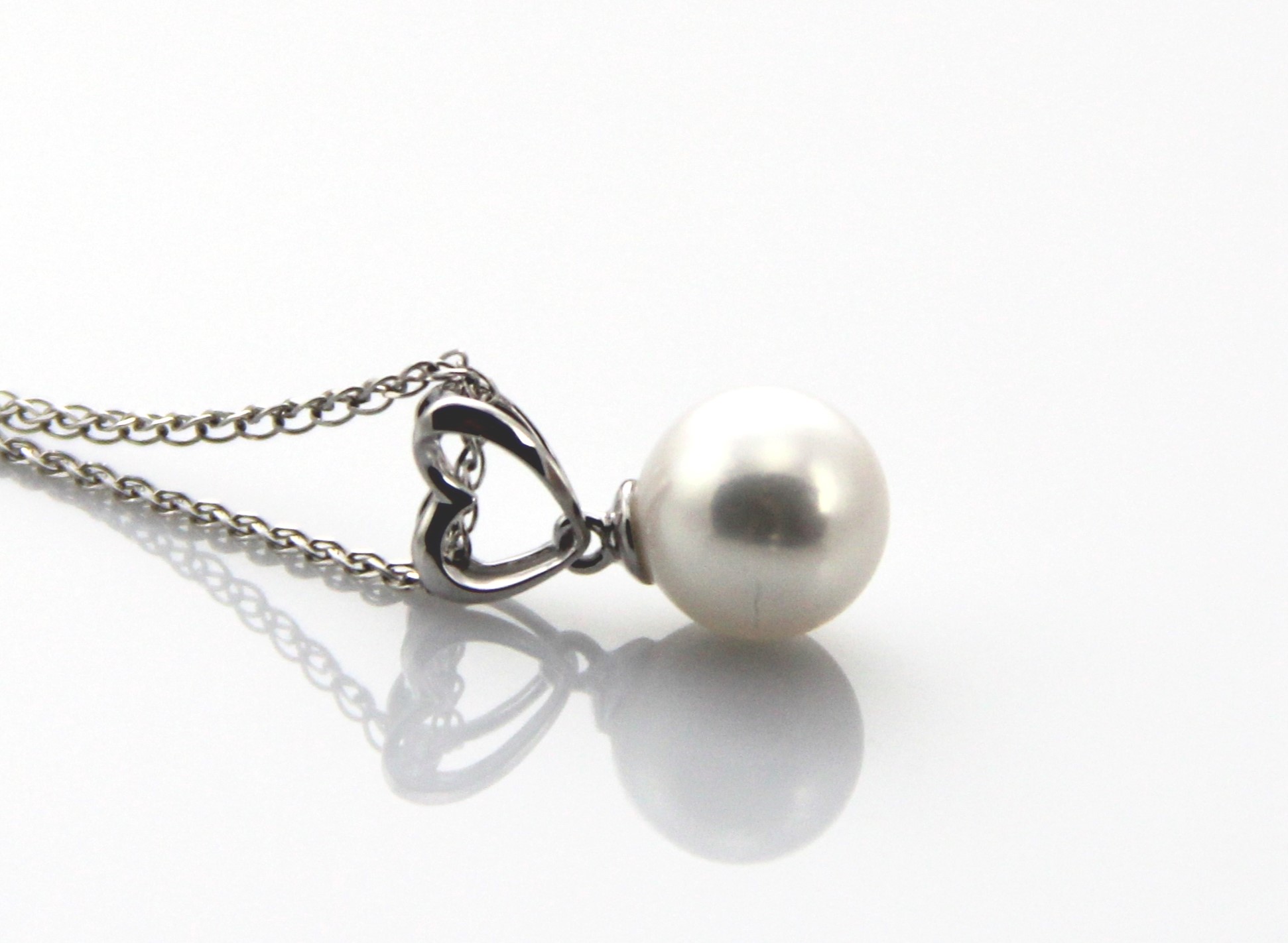 Perlenanhänger-Akoya in AAA-Qualität in Weißgold 8–8.5 mm - 2