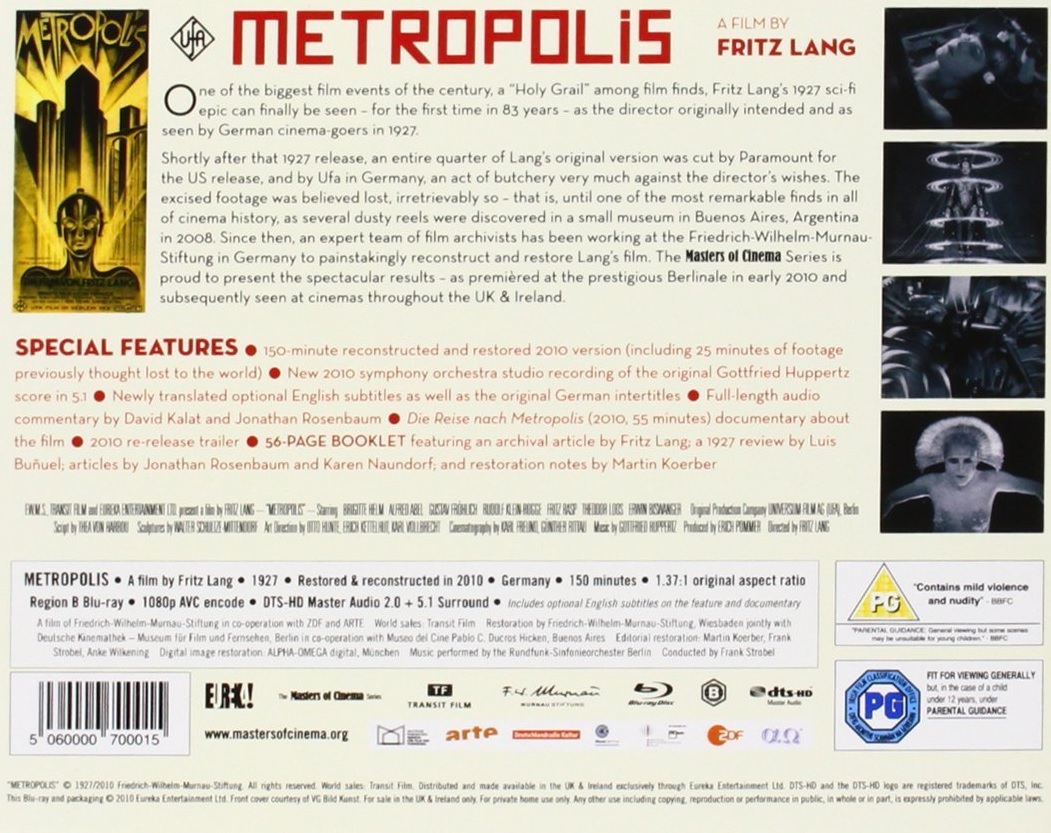 Metropolis (Reconstruced & Restored) (2-disc) (ej svensk text) (Blu-ray) - 2