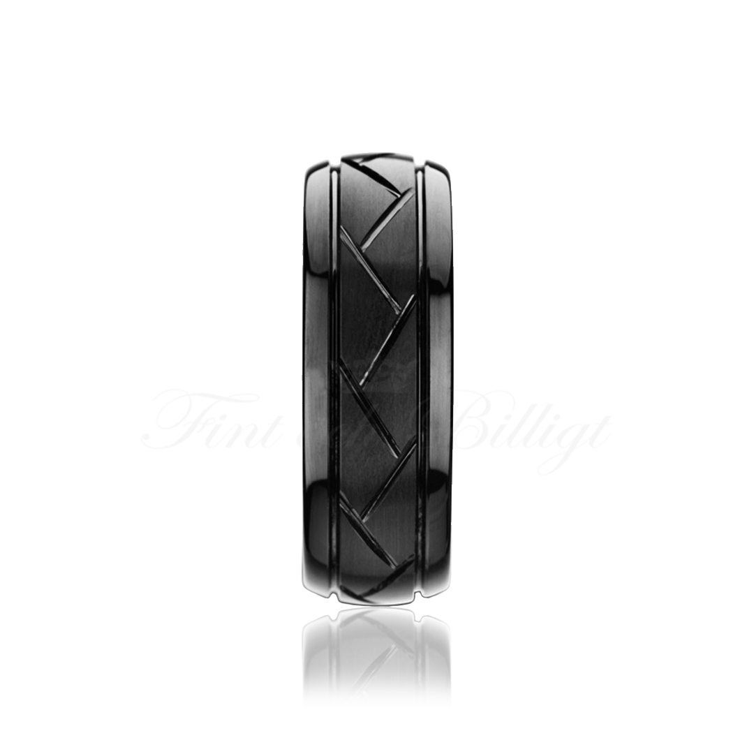 Ring - Tungsten Mattsvart - Livets Steg Black Edition - 2