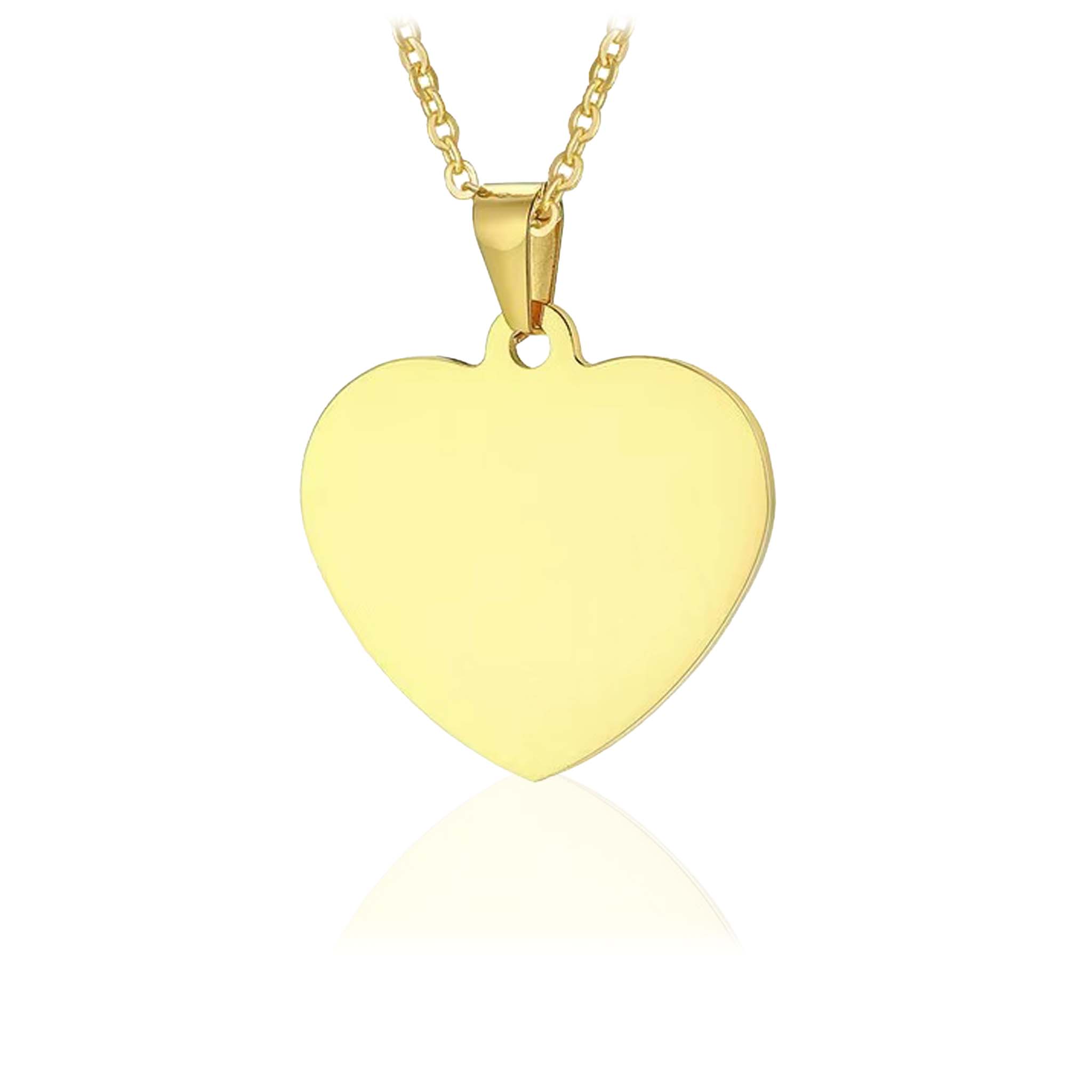 Heart Tag – Heart-Shaped ID Tag Necklace in Silver, Gold & Black - 2