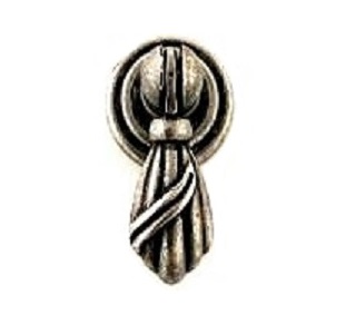 Knopphänge litet antik-silver färgad shabby chic lantlig stil