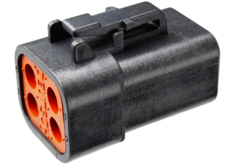 Socket Housing, 4-Way, Black