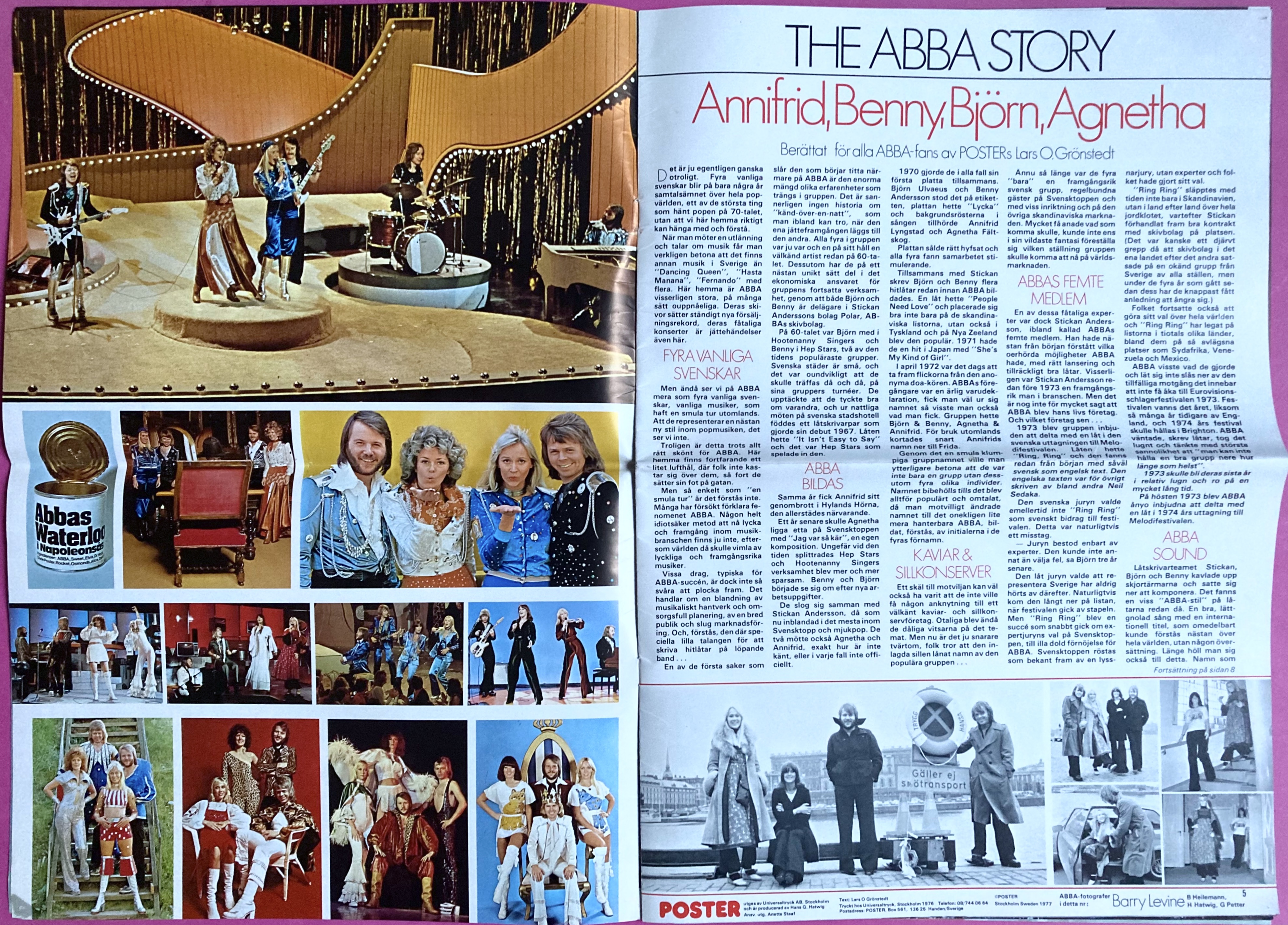 TIDNINGEN POSTER - Nr 2½ 1977 - ABBA special - 4