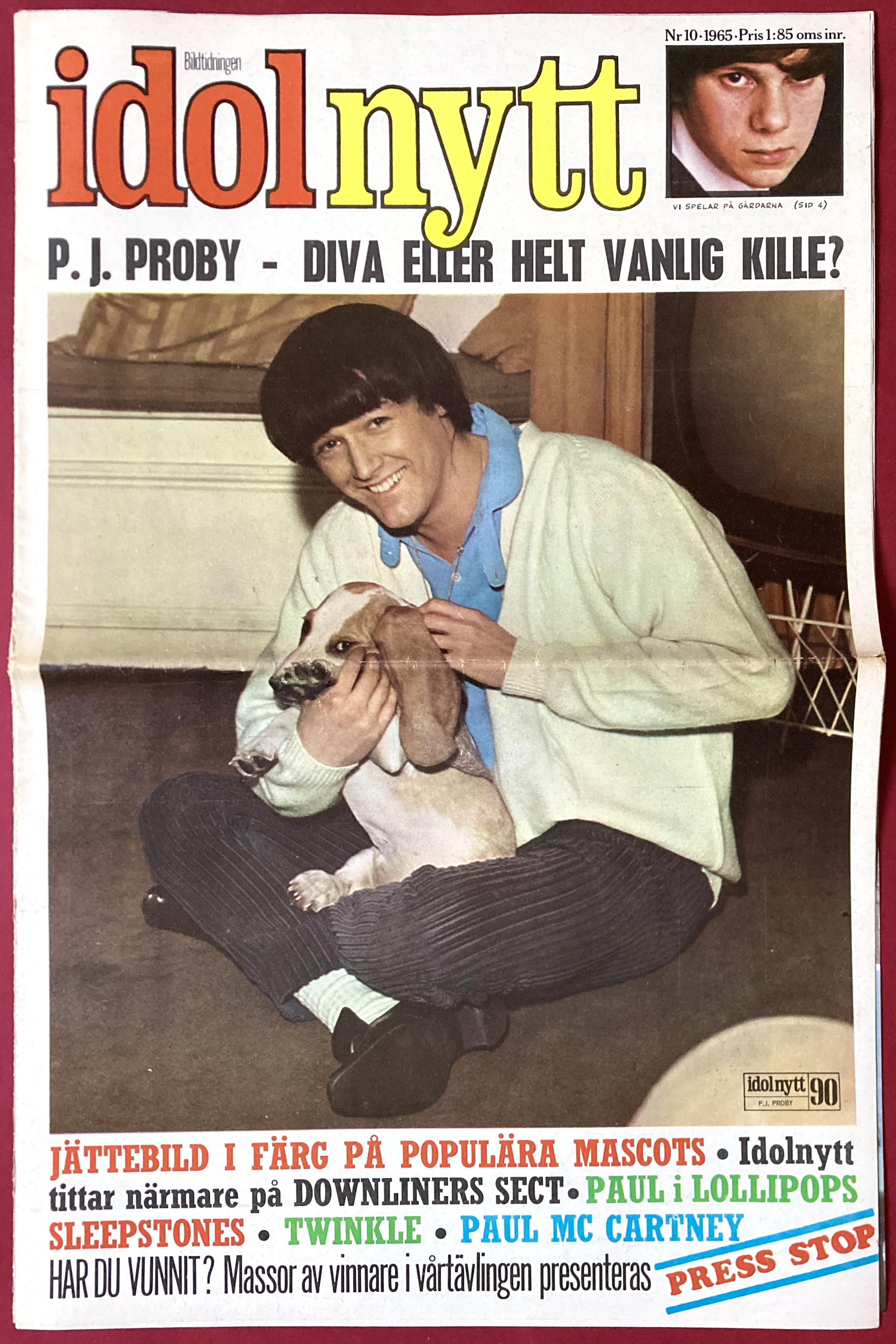 IDOLNYTT - Nr 10 1965  P.J. PROBY omslag