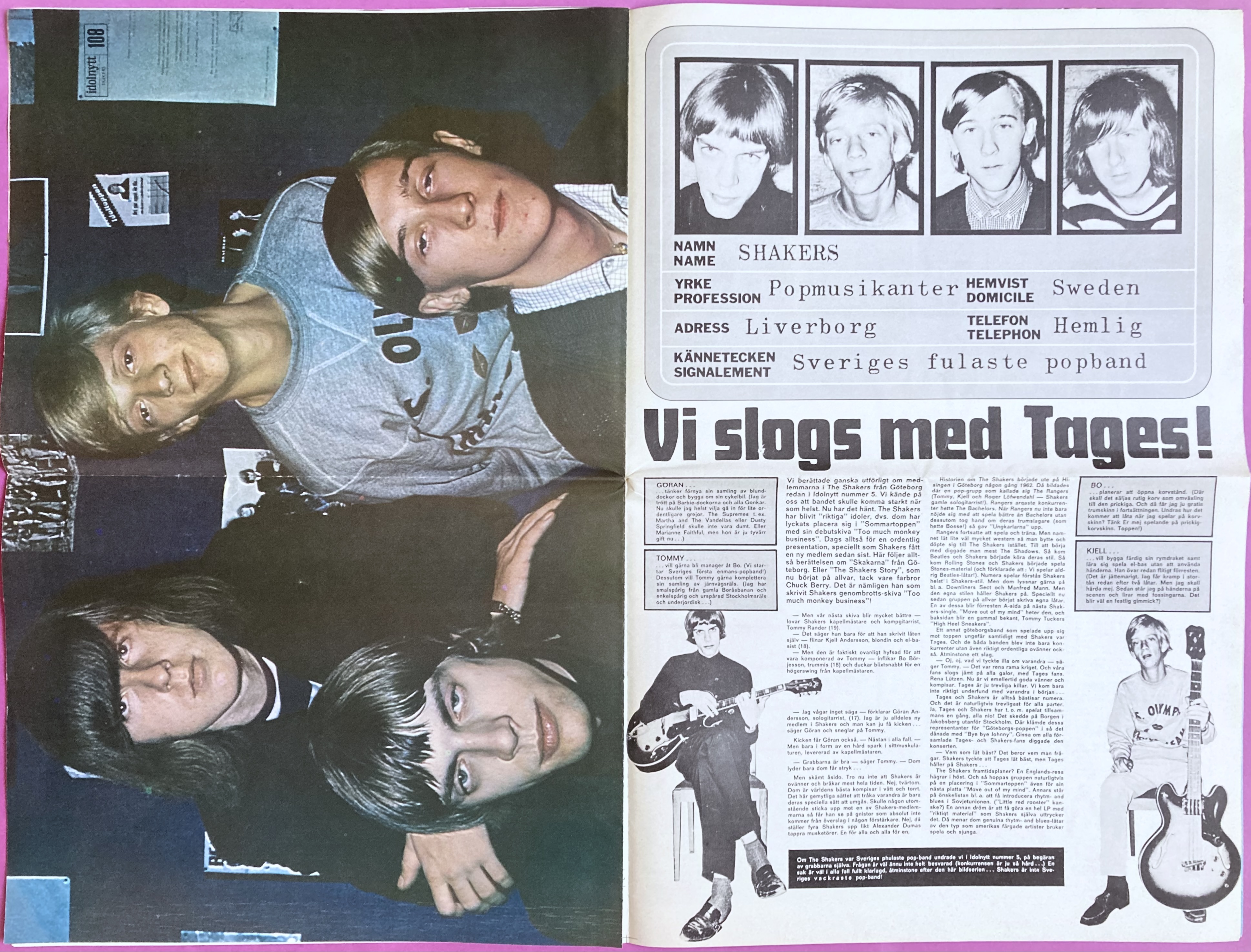 IDOLNYTT - Nr 13 1965 SHANES / Beatles omslag - 6