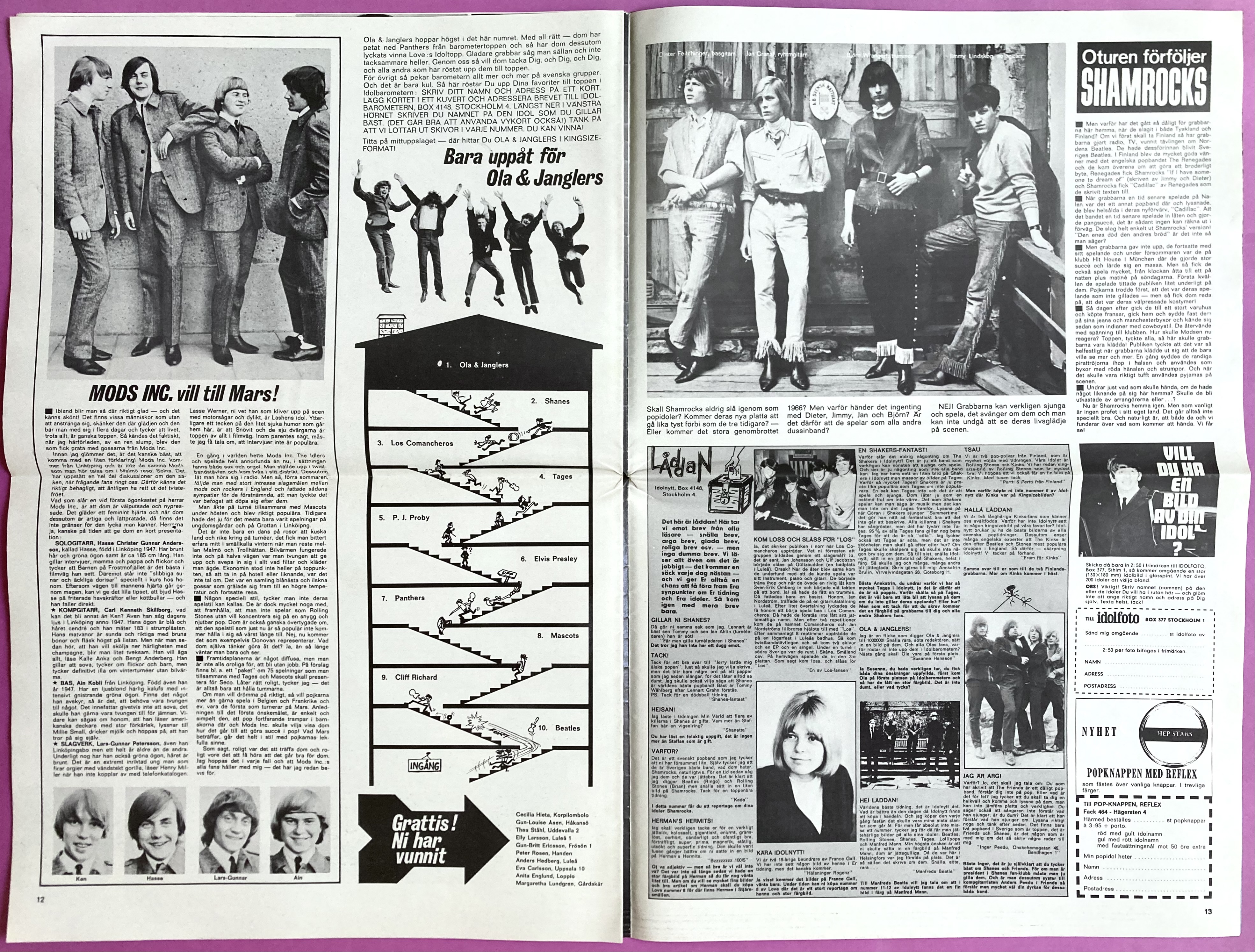 IDOLNYTT - Nr 13 1965 SHANES / Beatles omslag - 7
