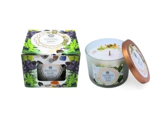 Green Tree Gemstone Dofljus,  Spiritual Balance med Jasmin doft - 2