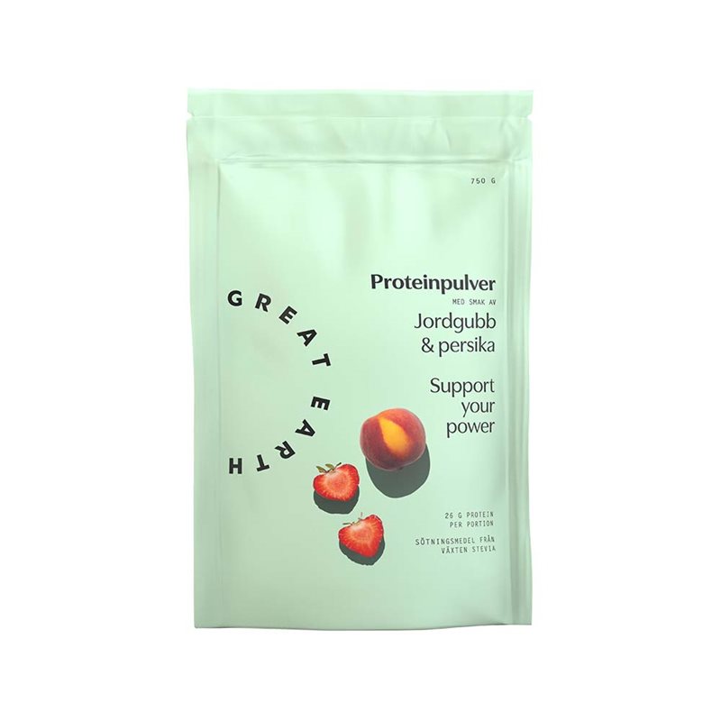 Proteinpulver Jordgubb/Persika 750g Great Earth